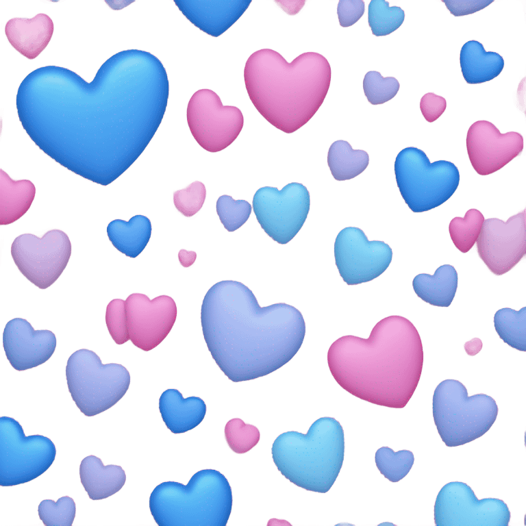 A pink and blue heart emoji