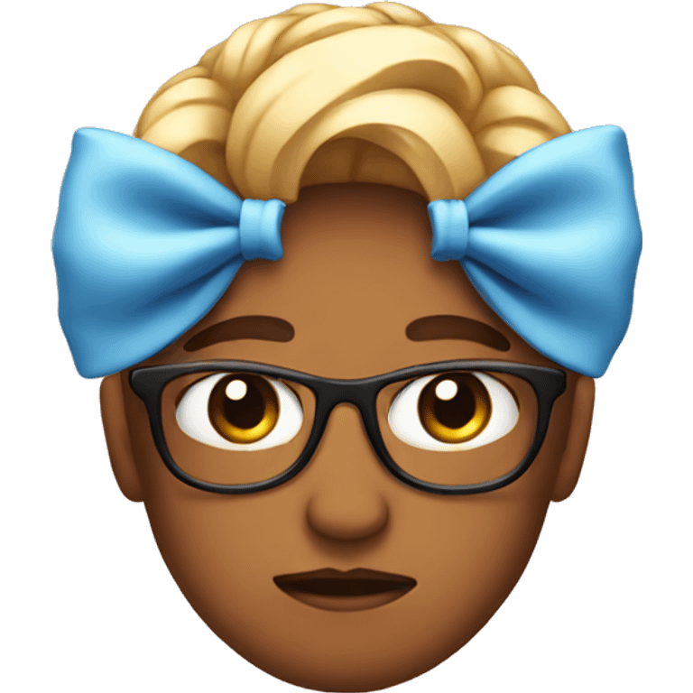 side eye emoji wearing a bow emoji