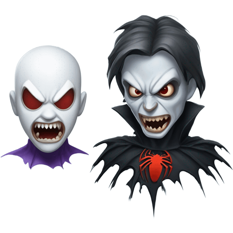 Spiderman as ghost vampire angry emoji