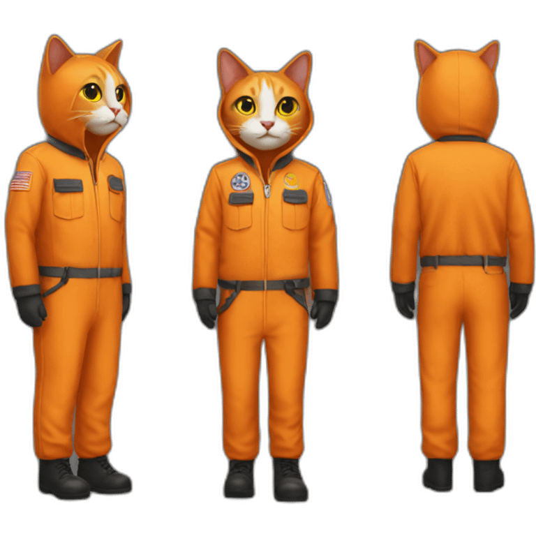 cat orange prison suit emoji