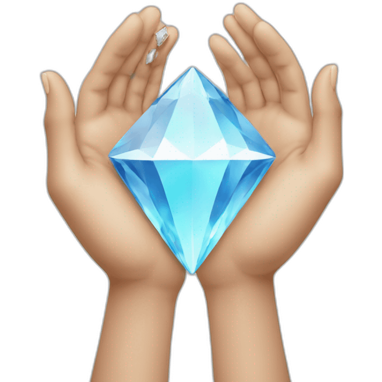 two hands shaped as a diamond emoji