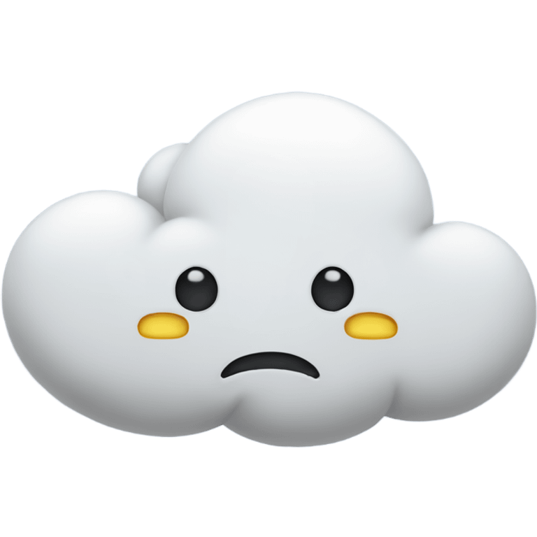 sad cloud very irritated  emoji