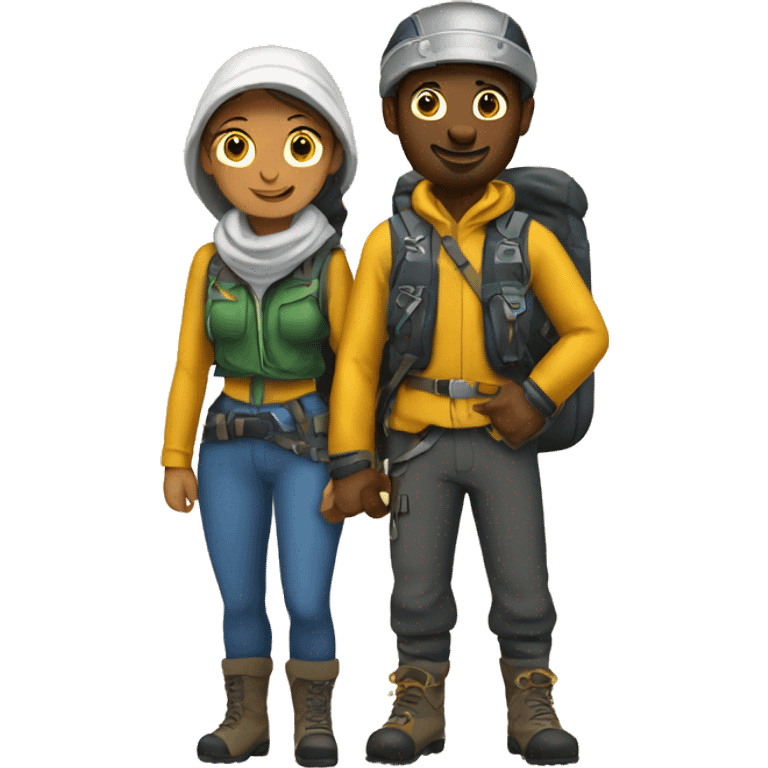 Mountaineers couple emoji