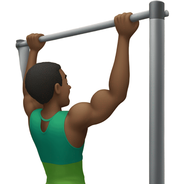 Doing a pull up emoji