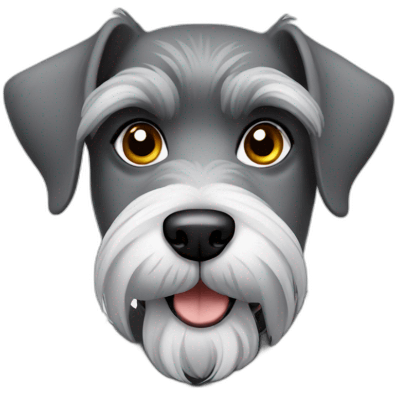 Dog schnauzer grey emoji