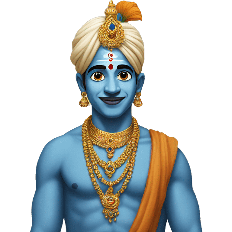 Krishna ji wearing mo paak emoji