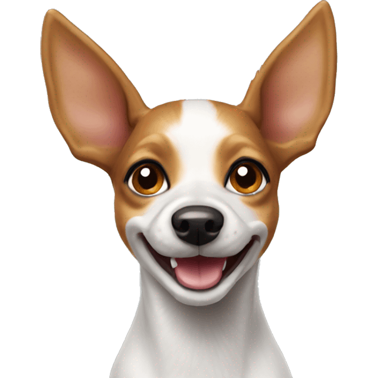 Toy fox terrier smiling  emoji