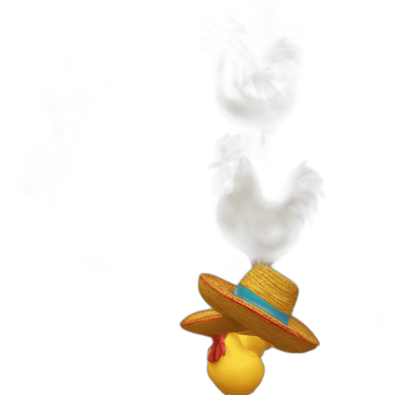 Gallo con sombrero emoji