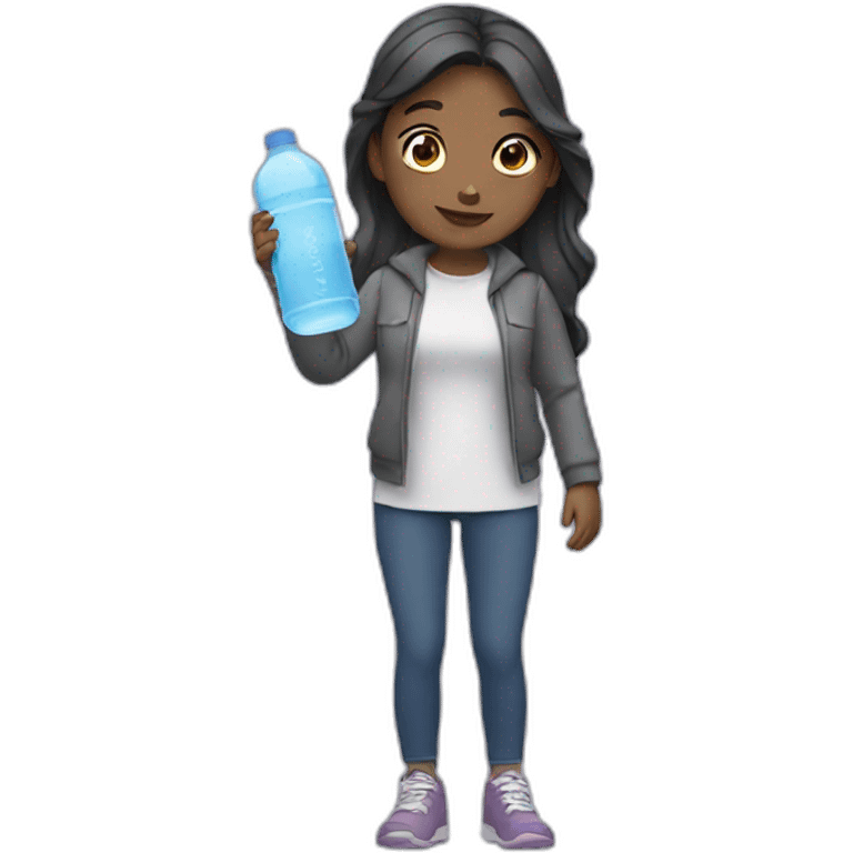 Girl with water bottle emoji