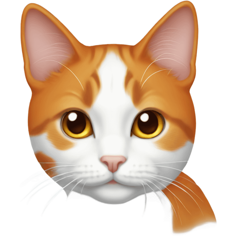 Orange and white tuxedo cat emoji