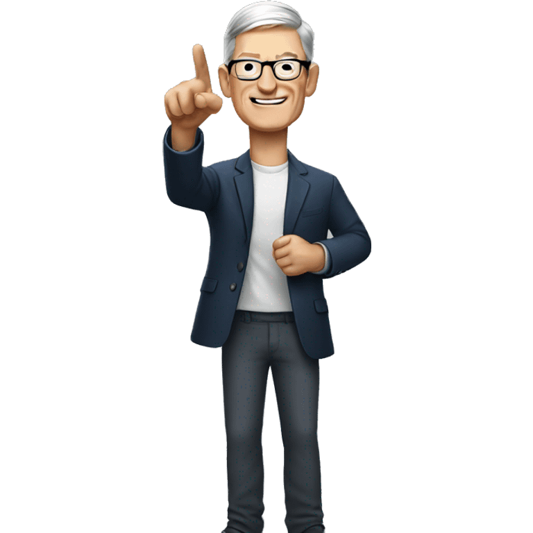 Tim Cook pointing  emoji