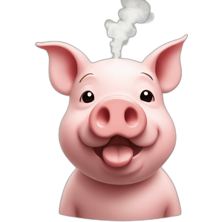 Pig smokes cbd emoji