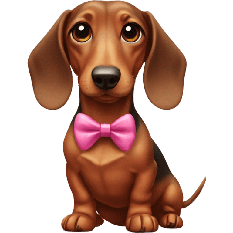 Dachshund with a bow emoji