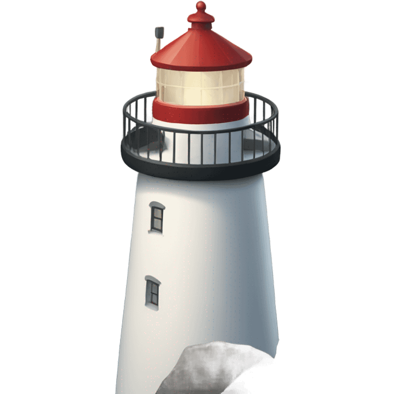 Lighthouse on cliff  emoji