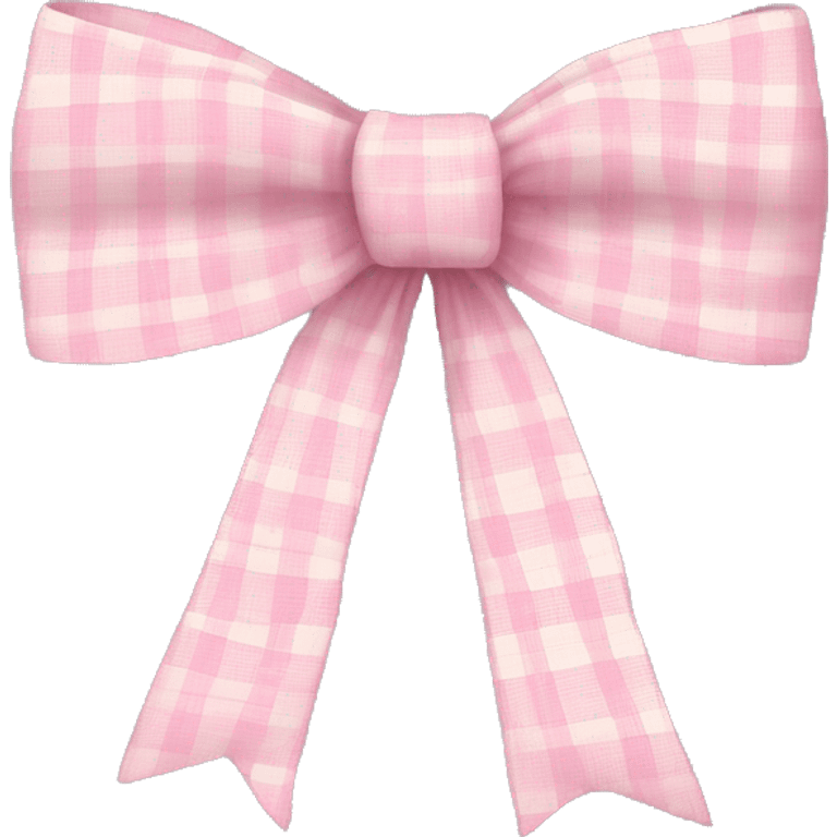 Little light pink checkered bow with thin fabric  emoji