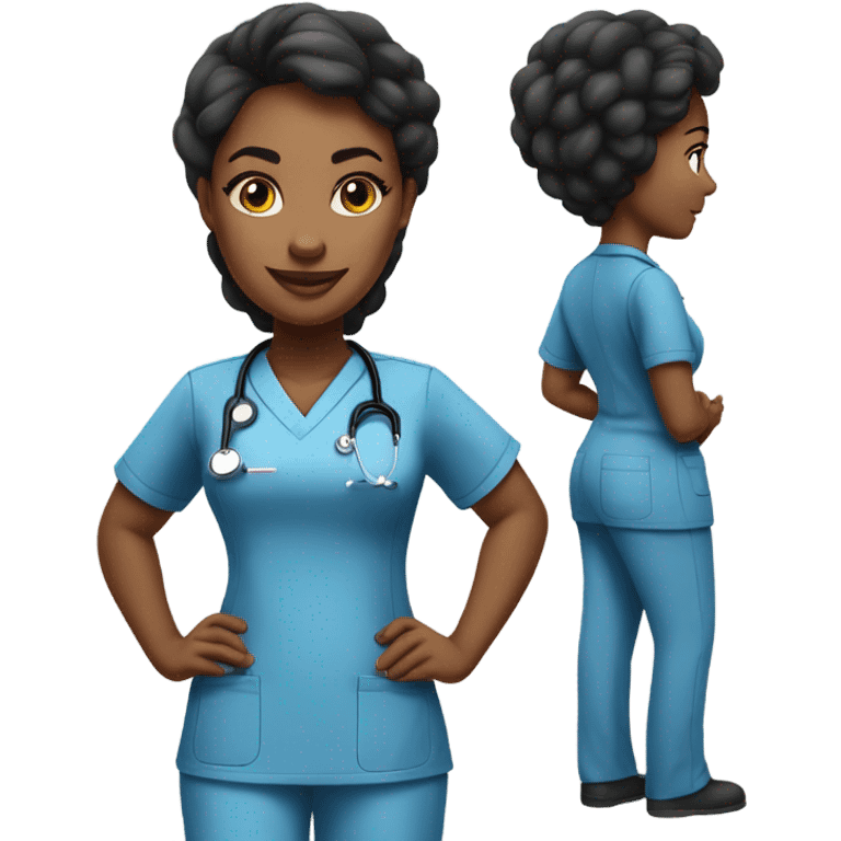 Black nurse boss emoji