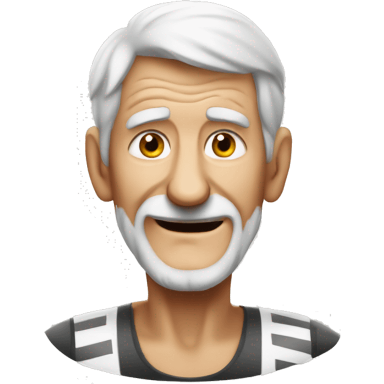 Old man after bike marathon  emoji