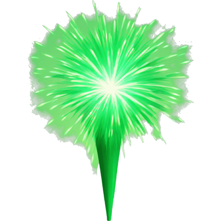 Green fireworks  emoji