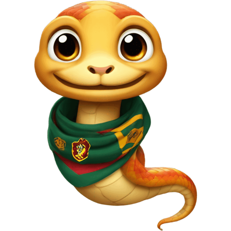 cute Snake wearing scarf hogwarts emoji