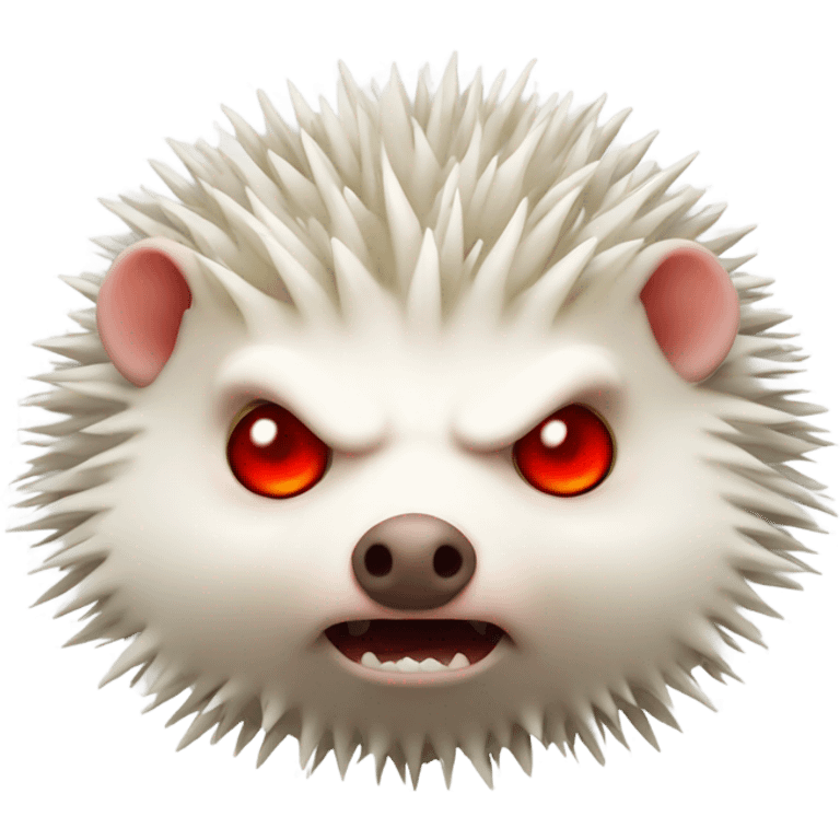 angry red-eyed albino hedgehog  emoji