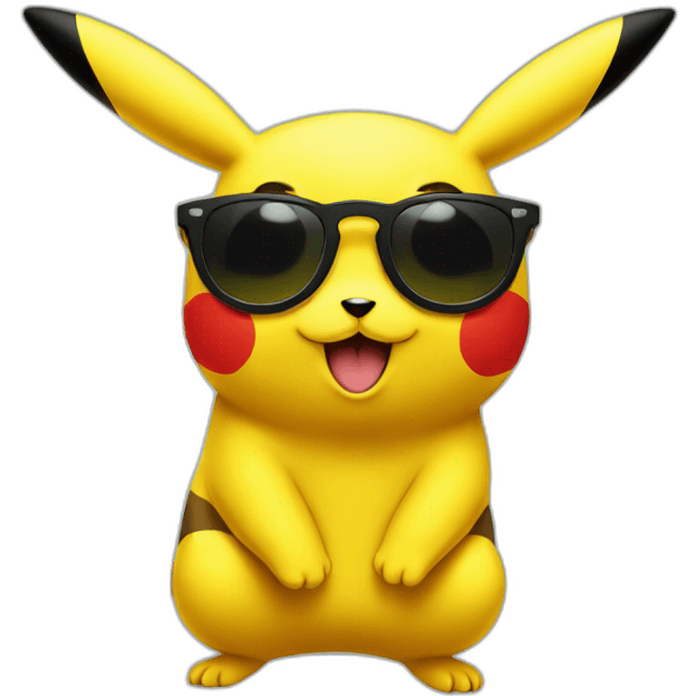 Pikachu with sunglasses  emoji