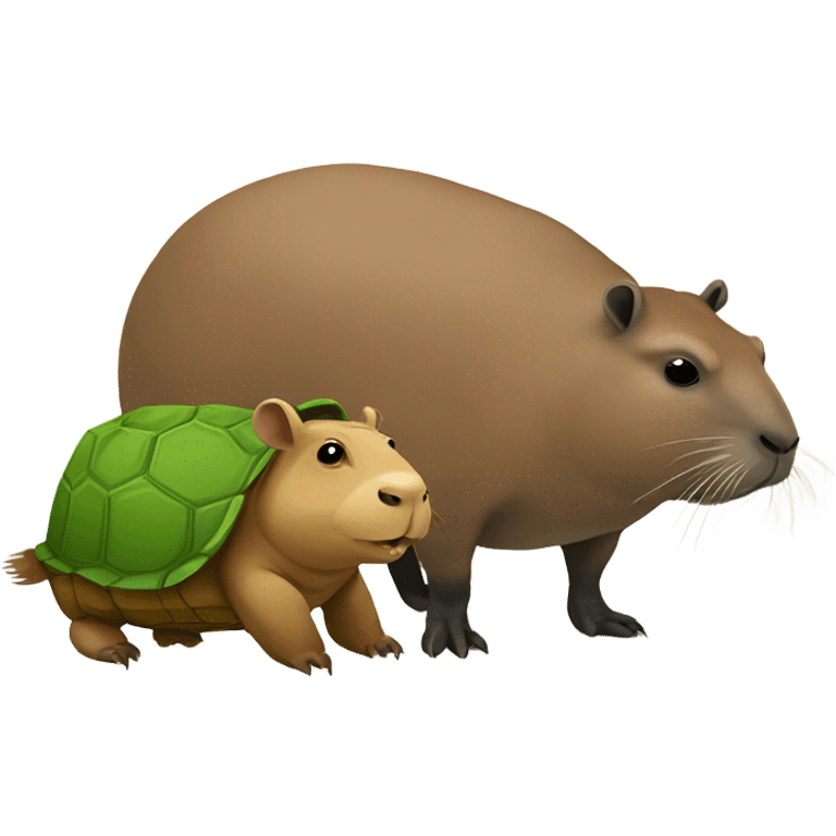 Capybara and turtle emoji