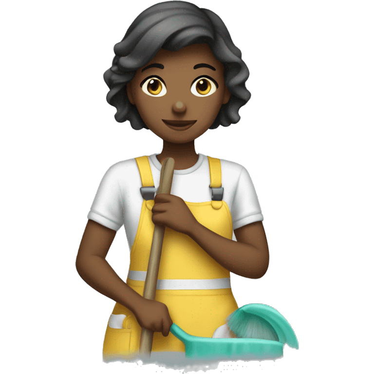 Girl cleaning emoji