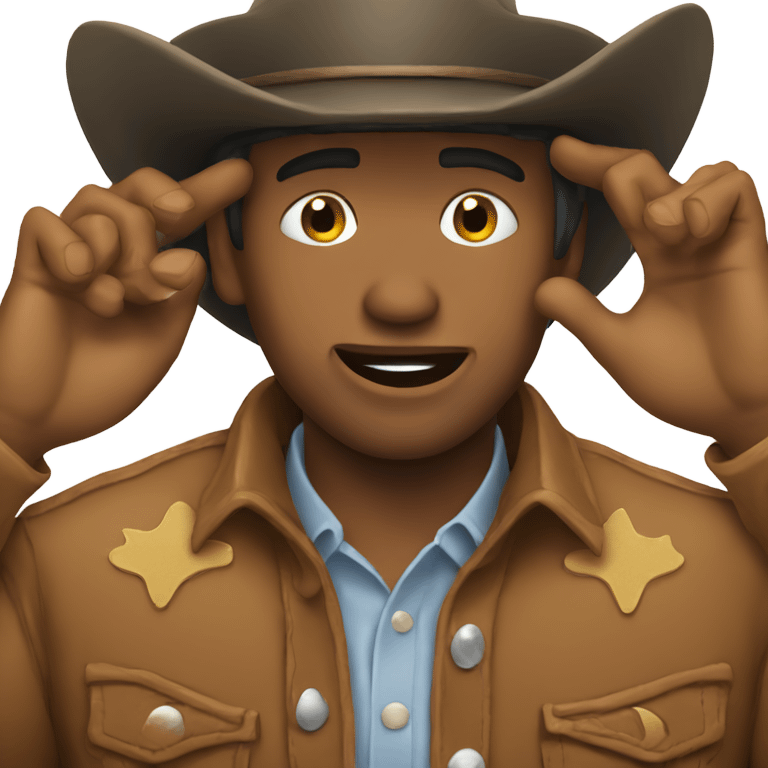 Crying cowboy emoji