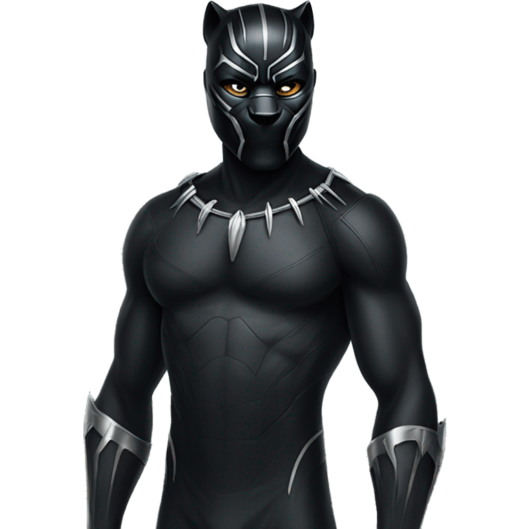 blackpanther full body wearing mask/  blackpanther mask ony emoji