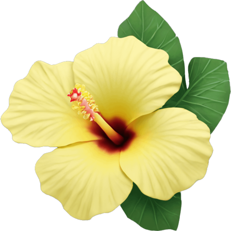 pastel yellow hibiscus emoji