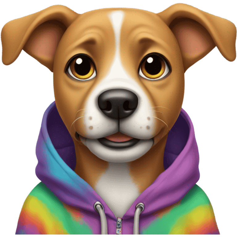 Dog wearing hoodie  emoji