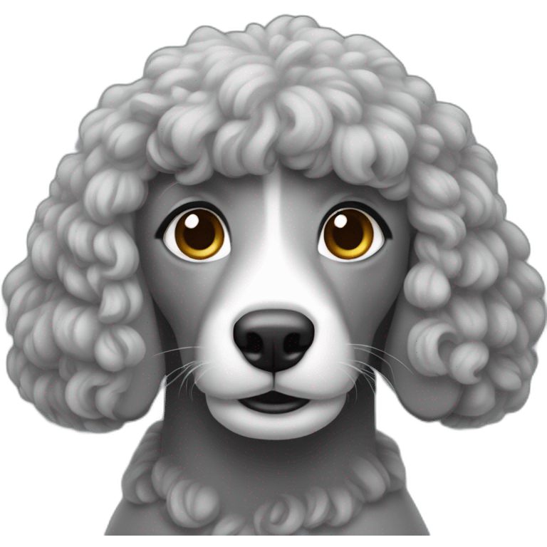 Grey female poddle emoji