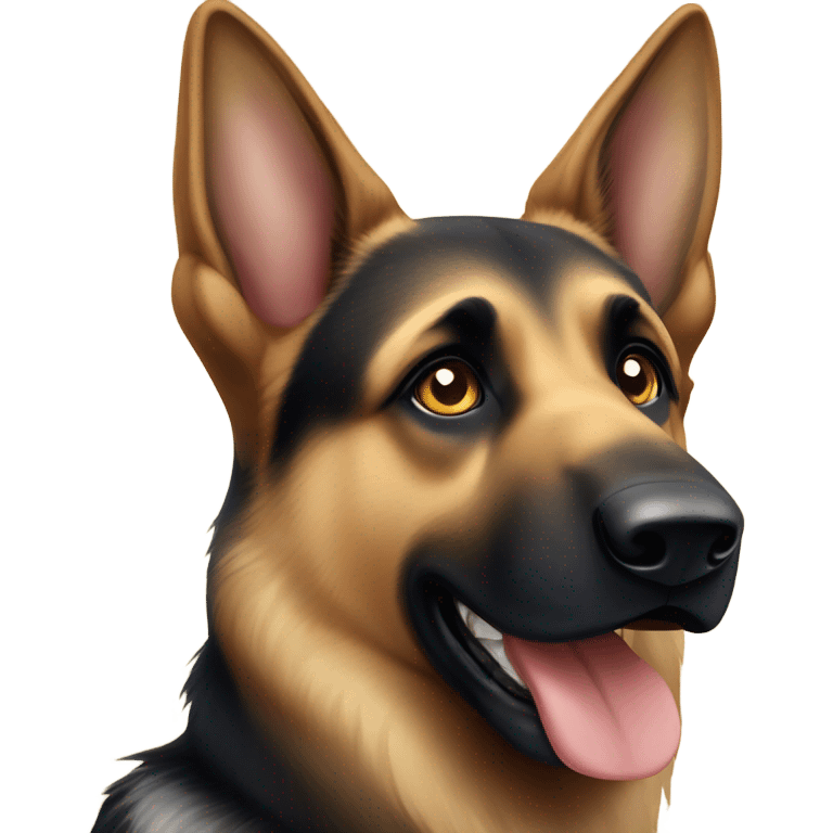 German Shepard different colored eyes emoji