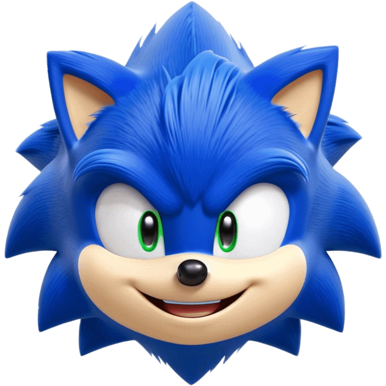 Sonic the hedgehog smiling  emoji