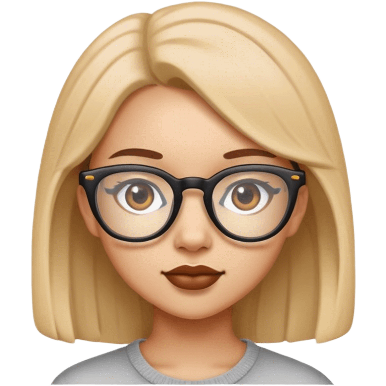 girl with glasses  emoji