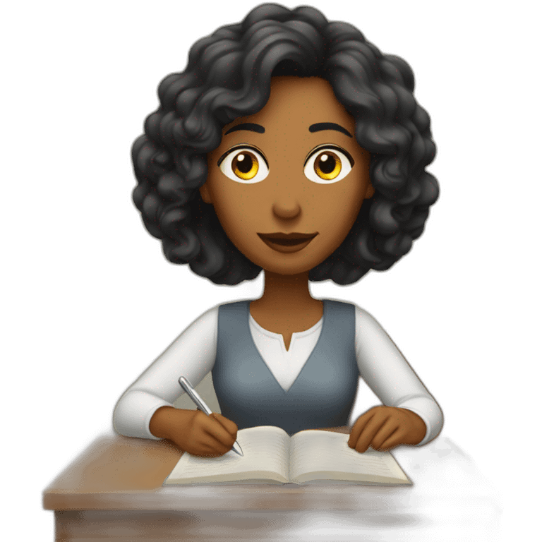 woman writer writing a book emoji