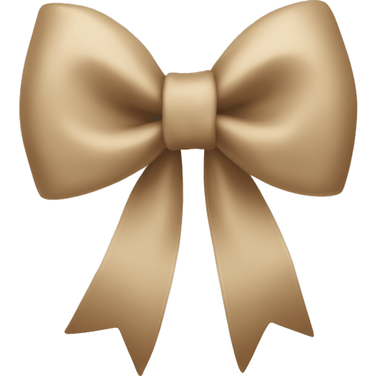 Beige bow emoji