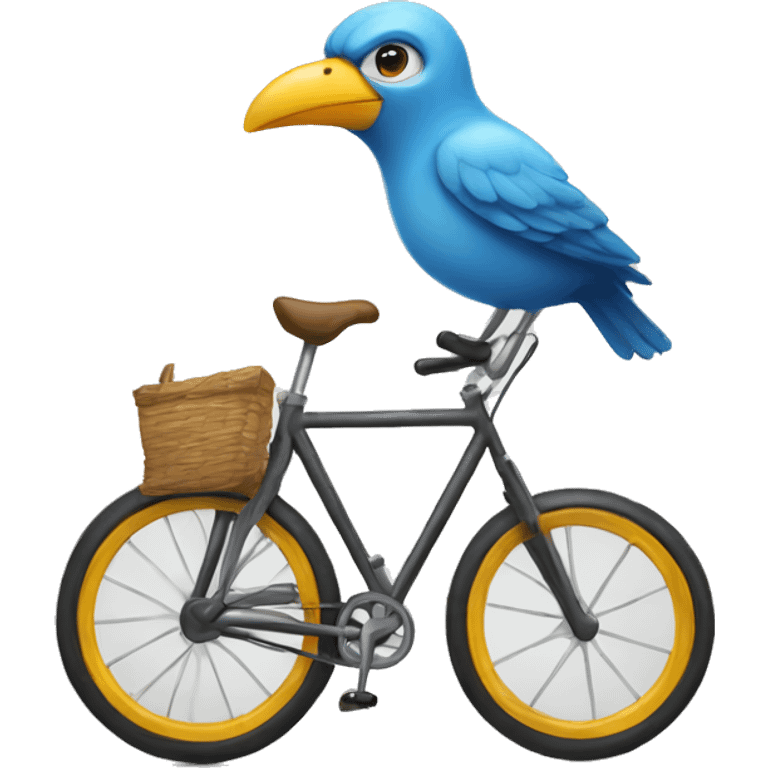 bird riding a bycicle  emoji