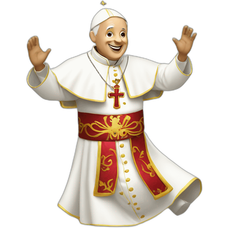 pope dancing zumba emoji