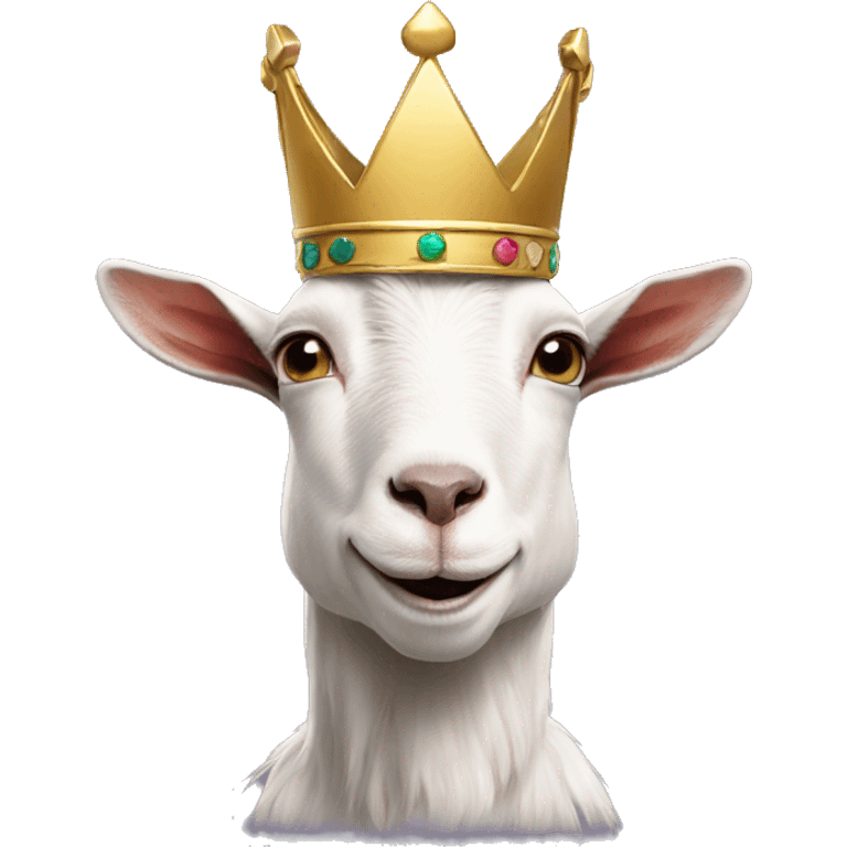 Goat wearing a crown emoji