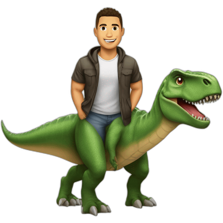 Ronaldo sur un dinosaure  emoji