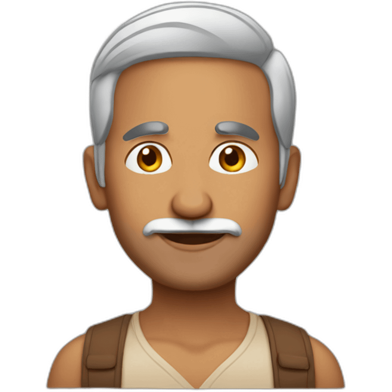 mature indian man with white stubble emoji