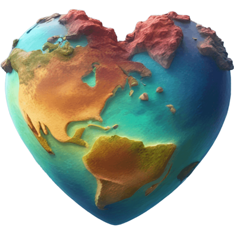 planet with heart emoji