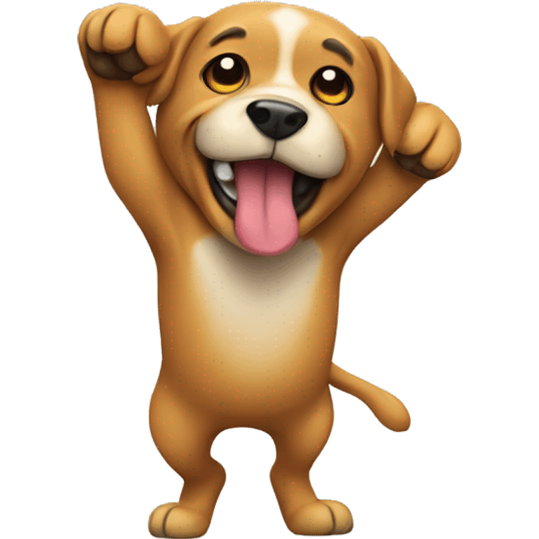 Dog dabbing emoji