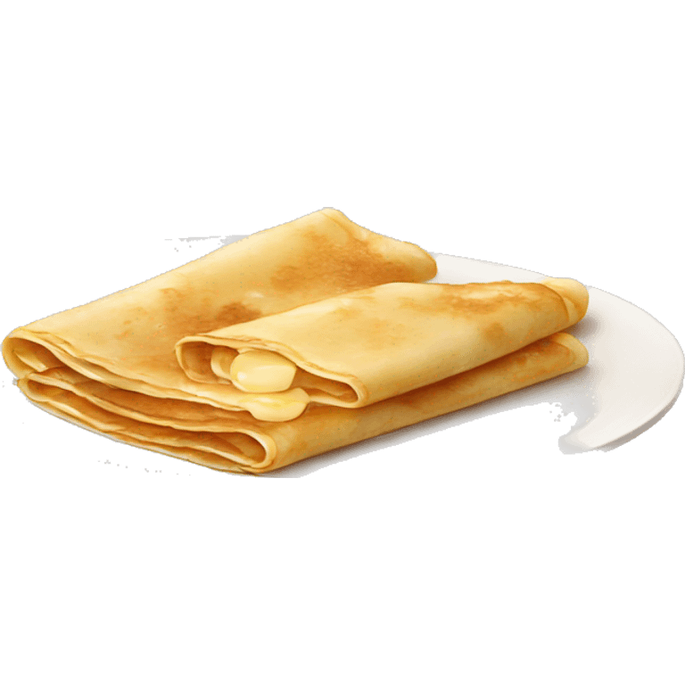 Crepes on plate emoji