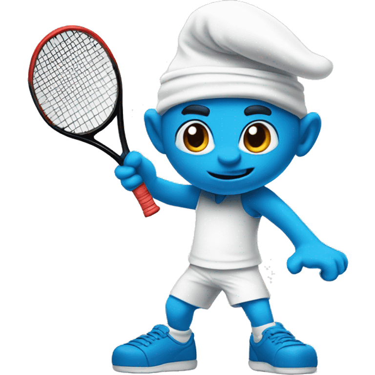 Smurf tennis  emoji