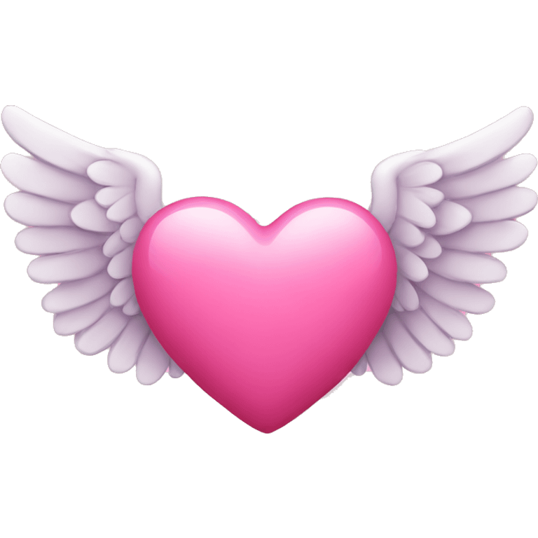 Pink heart with wings emoji