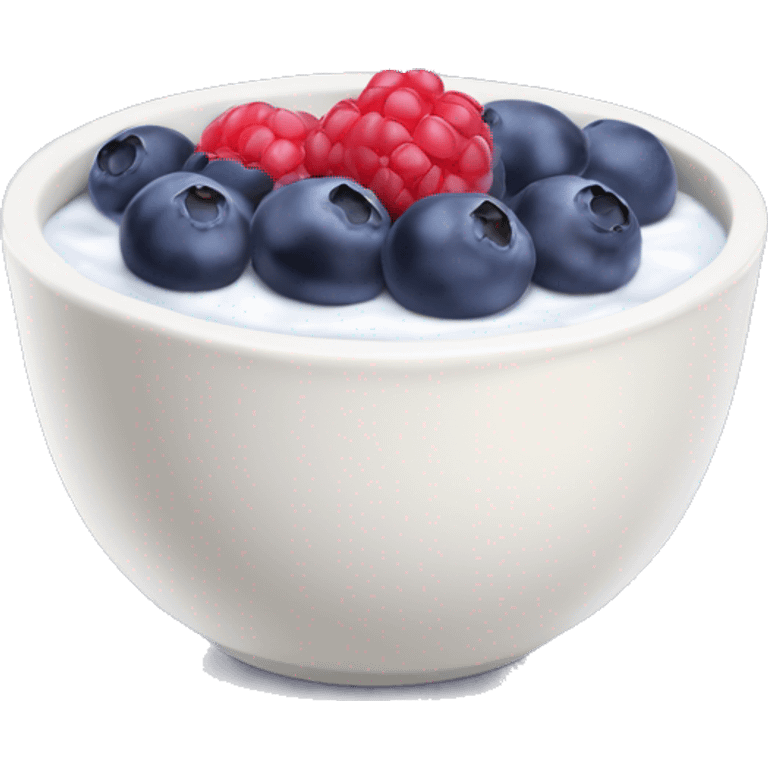 yogurt bowl with bluberries on top emoji