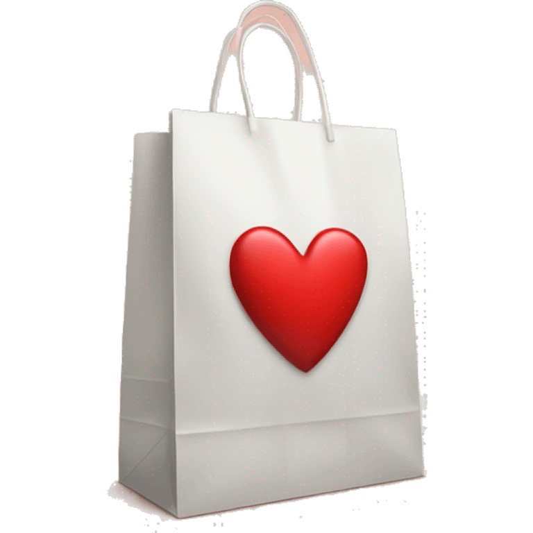  heart in a shopping bag. emoji