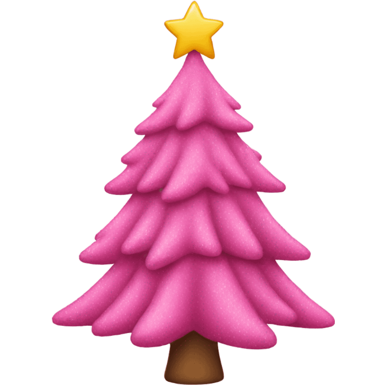 Pink Christmas tree emoji